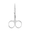 Tijeras para cejas de acero inoxidable lijado tijeras puntiagudas para cejas espejo luz pegatinas para doble párpado tijeras de belleza herramientas de maquillaje al por mayor