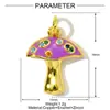 Collar Colgante de Corazón Goteante Planeta Luna Gato de Cobre Zircón Europeo y Americano Joyería Colgante Arcoíris Uva Champiñón para Mujer
