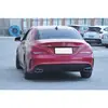 Aplicable a 14-18 Mercedes-Benz CLA200/220 Edición Deportiva Modificado AMG45 Labio Trasero Envolvente para Tubos de Escape Dobles Cuatro Salidas