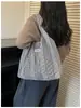 Cinta a cuadros de encaje rosa melocotón y blanco con cordón bolso cruzado de chica dulce bolso de mano hada versátil nicho bolso de hombro