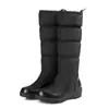 Fábrica Otoño/Invierno 2026 Comercio Exterior Cómodo Cuña Tacón Bajo 40-44 Talla Grande Caña Alta Botas de Nieve Pluma de Ganso