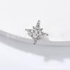 Aretes Jiang Ti F136 Titanio Bamang Estrella con Diamante Completo Polaris Aleación de Titanio G23 Joyería para Perforación Humana Uñas para Hueso de la Oreja
