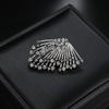 Novedades Transfronterizas Europeas y Americanas, Pendientes Asimétricos de Aleación con Múltiples Diamantes, Pendientes de una Sola Pieza Multicapa, Pendientes de una Sola Pieza