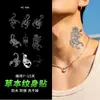 Pegatina de tatuaje de escorpión, jugo de hierbas, impermeable, de larga duración, para brazos, dedos, muñeca, cuello, tatuaje realista para hombres con un toque de alta gama, dragón