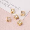 Contas Espaçadoras de Zircônia Banhadas a Ouro 14K Cubo de Açúcar Estilo Novo 2025 Pulseira DIY Colar Brincos Acessórios de Joias Atacado