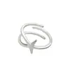 Anillo Minimalista de Estrella de Mar para Mujer, Diseño de Nicho de Moda, Anillo para Dedo Índice, Lujo Ligero, Elegante y Sofisticado, Anillo Abierto Fresco y Sencillo