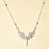 Corrente de Cintura Europeia e Americana Estilo Ins com Asas de Anjo e Formato de Espada para Mulheres, Corrente Corporal Versátil para Looks de Garota Popular, Acessório Decorativo
