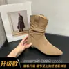 Botines puntiagudos de moda para mujer, famosos en internet, nuevos botines western cowboy de tacón grueso para otoño/invierno 2026, botas de moda