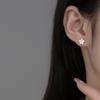 Love Lodge Pendientes de Flor de Cerezo con Diamantes de Plata s925 Ins Simples Dulces Femeninos Joyería para la Oreja de Flor M03318