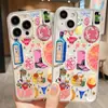 Funda de Teléfono Acrílica Graffiti Escarcha de Verano para iPhone 17 Pro, Agujero Grande Apple 16, Duodécima Generación