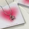 Colar de diamante com flor colorida design personalidade nicho all-match decoração clavícula moda feminina colar casal