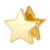Latón chapado en oro de 18K diseño europeo y americano forma de corazón estrella de cinco puntas redondo clip individual para la oreja ins Pendientes Tide Ride E221356