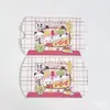 Caja tipo almohada de embalaje de dulces coreana linda estilo Ins, caja de papel plegable de mariposa, caja de regalo de animal de dibujos animados, viene con una tarjeta