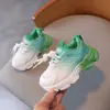 Nuevos Zapatos Deportivos de Malla Transpirable con Color Degradado para Primavera y Verano para Niños y Niñas, Zapatos para Correr Frescos y Modernos Estilo Coreano