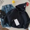 Suéter Infantil Bangcheng 2026 Outono Nova Moda Pulôver com Capuz Tricô para Meninos e Meninas Bebê Top de Outono
