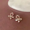 Pendientes Dulces de Circonita para Mujer, Pendientes de Borla de Perla y Mariposa, Accesorios de Moda Elegantes y Únicos, Pendientes Versátiles Fábrica Mayorista