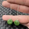 Brincos de fivela Xinjiang Hetian Mongólia Exterior brincos de Jaspe falso brincos de jade falso brincos de jade brincos de jade brincos