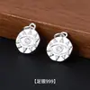 Plata Esterlina S999 Chapado Personalizado Colgante Ojo del Diablo Seiko Pulsera de Abalorios DIY de Plata Pura Collar Accesorios de Plata