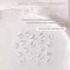 20 Piezas de Metal para Manicura Mini Mariposa Dorada Plateada Mariposa Sencilla Decoraciones para Uñas Mariposa Estéreo Japonesa