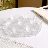 Plato Pequeño de Vidrio Estilo Japonés con Patrón Martillado Flor de Cerezo, Plato Pequeño para Salsa, Plato para Vinagre, Plato para Salsa para Hot Pot, Plato Hondo Grande