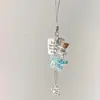 [Cielo Azul Aqua] Ins Libro Rojo Colgante de Cadena Estrella de los Deseos Colgante Lindo para Bolso Colgante para Teléfono Móvil