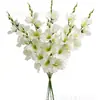 Flores artificiais transfronteiriças 6 gladíolos decoração de casamento em estoque vendas arranjo de flores decoração de casa adereços de fotografia atacado
