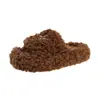 Pantuflas de pelo para niños, parte inferior 2026, para mujer, gruesas, estilo nuevo, pantuflas de exterior, bonitas, de lana de cordero rizada para otoño e invierno, versátiles, cruzadas