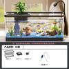 Acuario Doméstico Pequeño para Sala de Estar Paisajismo Acuario de Peces Dorados Juego Completo de Acuario de Escritorio Ecológico Oficina Pecera para Tortugas con Tapa