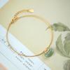 Plata Esterlina S925 Chapada en Oro Cierre de Cartera Bolso Pulsera Exquisita Simple Pequeña y Exquisita Moderna Estilo Chino Mujeres