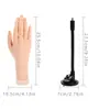 Modelo de Mano de Simulación Completa de Silicona para Uñas para Exhibición y Práctica en Vivo, con Articulaciones Flexibles y Móviles para Posicionamiento, Venta al por Mayor de Arte para Uñas