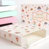 Caja de Papel de Dibujos Animados Linda Caja para Pastel Grande con Cuchillo y Tenedor Caja para Utensilios de Repostería Caja de Embalaje Caja de Regalo para Cumpleaños Infantil