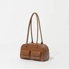 Bolso de Mujer 2025 Otoño e Invierno Nuevo Coreano Ins Gran Capacidad Retro Bowling Tote Bolso de Hombro