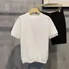 Nova Camisa de Malha de Manga Curta com Gola Redonda de Verão para Homens, Camiseta de Seda Gelada Slim Fit para Negócios, Atacado Transfronteiriço