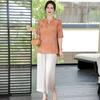 Conjunto de Camisa de Verão Elegante e da Moda para Mães, Novo Estilo 2026, Conjunto Duas Peças Estiloso Estilo Chinês para Mulheres de Meia-Idade e Idosas
