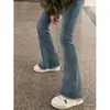 Jeans com Micro-Lam Design Sense Feminino Verão Tamanho Grande Menina Plus Size mm Cintura Alta Modelador Stretch Barra Crua Ferradura Calça Tendência