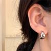 Aretes Plateados Mecánicos Cibernéticos para Mujer, Diseño de Nicho, Lujo Único Accesible, Aretes de Gama Alta, Aretes de Estilo Genial