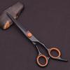 Tijeras de peluquería de tornillo de 6 pulgadas de alto, tijeras planas, tijeras de entresacar, alta calidad, negro, naranja, delgadas, herramientas de peluquería domésticas, corte de cabello