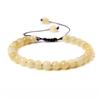 Pulseira Feminina Popular de Pedras Naturais Olho de Tigre 6mm da Amazon, Pulseira com Pingentes Tecida à Mão, Venda Quente