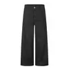 Jeans Masculino Original High Street Marca Tendência Vibe Básico Simples Cor Sólida Solto Perna Larga Perna Reta Calças Longas Roupa de Trabalho Casual