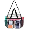En Stock Amazon Modelo Nuevo Bolso Tote Transparente Portátil con Múltiples Bolsillos y Dos Bolsillos Frontales