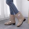 Botas de Chuva Femininas de Cano Médio e Meio-Cano com Solas Grossas, Sapatos de Borracha, Botas de Água, Botas de Chuva para Mulheres, Atacado, Forradas com Lã, Antiderrapantes