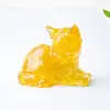 Manualidades y Adornos, Figuras de Gatitos de Resina para Escritorio, Decoraciones de Gatitos Fundidas en Resina, Fragmentos Creativos de Cristal Natural, Conchas Coloridas Lindas