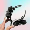 Novo grampo de cabelo com laço de strass e cabeça de bola, acessório de alta qualidade para coque de cabelo feminino, clip de cabelo da moda para redes sociais, adorno de cabeça
