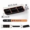 Plato para Salsas Negro Doble Compartimento Sabor Melamina, Plato para Condimentos de Dos y Tres Compartimentos, Plato para Salsa Barbacoa Estilo Japonés, Plato para Salsa de Inmersión Sushi Hot Pot