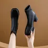 Botines estilo francés para mujer, colección primavera y otoño, nueva moda, versátiles, tacón grueso, tacón alto, antideslizantes, ajustados, botas tipo Martin