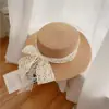 Chapéu de Pescador com Proteção Solar Ins, Chapéu de Palha Dobrável Fresco e Simples de Verão para Mulheres, Design Floral, Adequado para Passeios e Férias, Chapéu de Sol, Estilo Hyuna