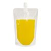 Bolsa de bebida desechable, bolsa de leche de soja, bolsa de jugo para llevar, bolsa transparente con boquilla de succión autoportante, impresión