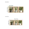 Adesivos de Parede com Plantas Verdes 3D Transfronteiriços em Vasos para Sala de Estar, Decoração de Paisagem de Fundo para Casa, Revestimento de Parede em PVC Autoadesivo