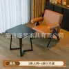 Juego de mesa y sillas casual, incluyendo una mesa y dos sillas, un juego de tres piezas, un sillón sofá pequeño para balcón, adecuado para casas de huéspedes y hoteles, con un estilo vintage