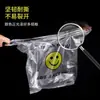 100 Peças [Compradores de Primeira Viagem Ganham 0,2 Frete Grátis] Sacos Plásticos Transparentes Espessos com Rosto Sorridente para Uso Comercial, Adequados para Comida de Delivery
